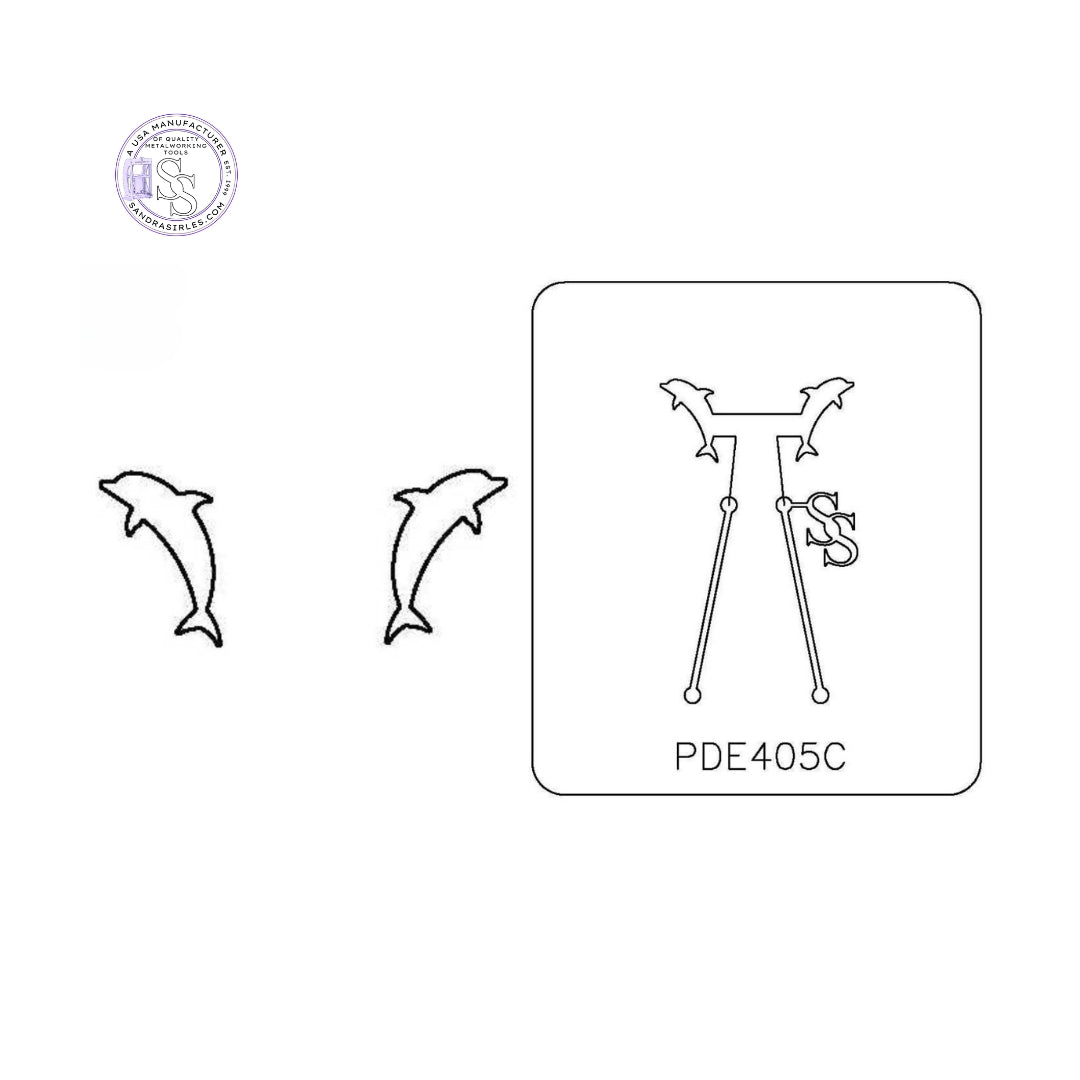 PANCAKE DIE PDE405 EARRINGS DOLPHIN